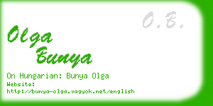 olga bunya business card